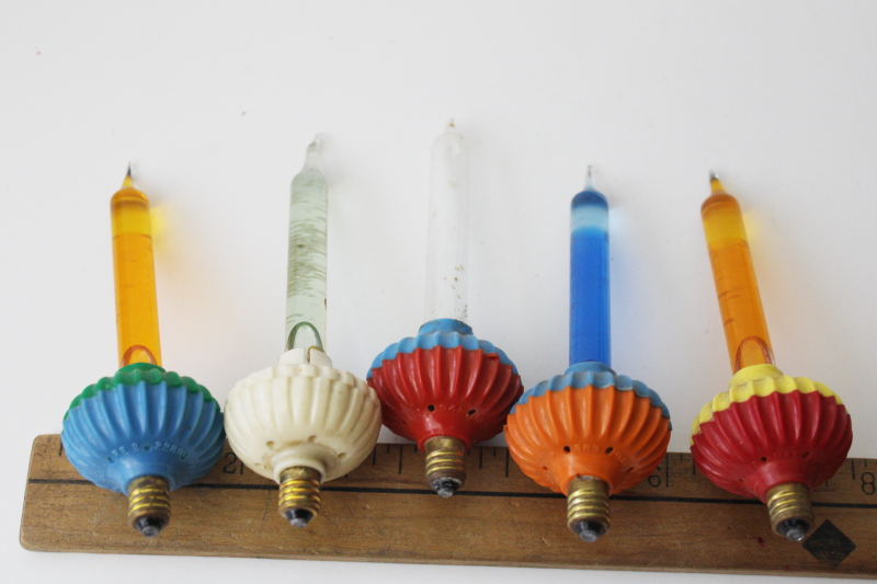 photo of 40s 50s vintage bubble lights biscuit shape, lot replacement light bulbs untested C6? #4