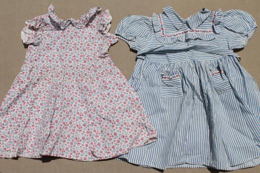 photo of 40s 50s vintage clothes for little girls, feed sack fabric dresses, playclothes etc. #5