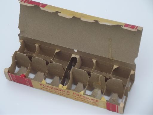 photo of 40s 50s vintage egg carton w/ great old print graphics, Farm Fresh Eggs #5