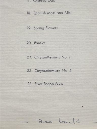 photo of 40s 50s vintage floral still life watercolor, artist signed w/ gallery notes #7