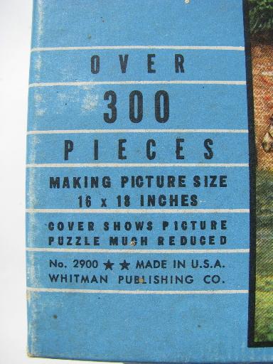 photo of 40s 50s vintage jigsaw puzzles, Country Inn and Bow River art prints #10