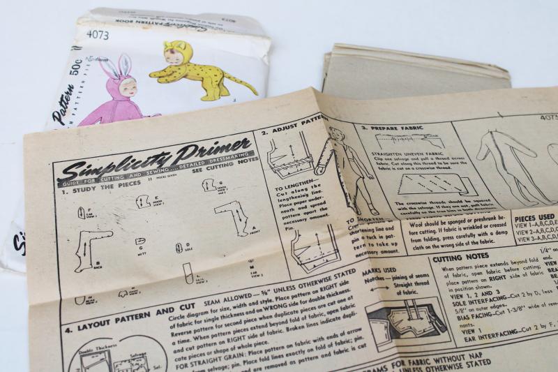 photo of 40s 50s vintage pink bunny suit costume sewing pattern, Ralphie A Christmas Story #7