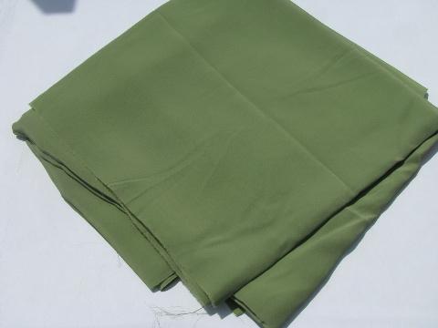 photo of 40s - 50s vintage rayon crepe fabric, nile or tea green color #1