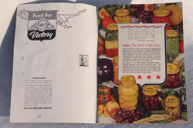 photo of 40s WWII vintage Kerr home canning cookbook w/ great graphics, recipes for pickles & jelly #2