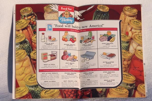 photo of 40s WWII vintage Kerr home canning cookbook w/ great graphics, recipes for pickles & jelly #3