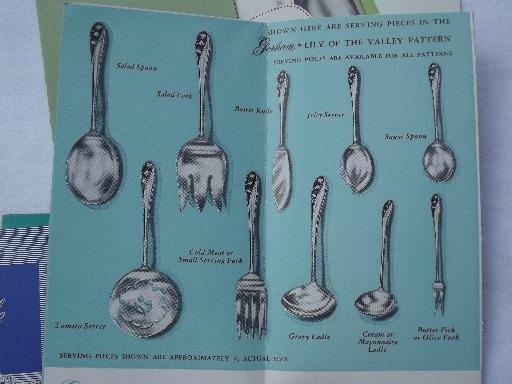 photo of 40s andd 50s vintage silverware silver flatware pattern leaflets and catalogs #7