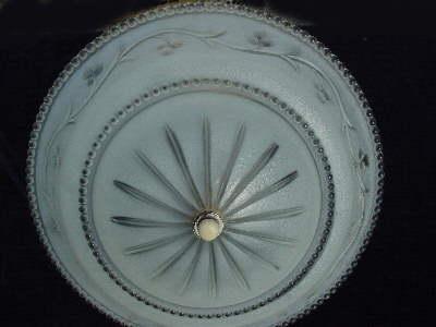 photo of 40's chandelier vintage glass shade #2