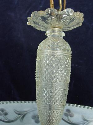 photo of 40's chandelier vintage glass shade #4