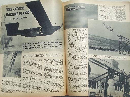 photo of 40s vintage Flying Aces WWII airplanes magazine w/ retro pulp cover art #3