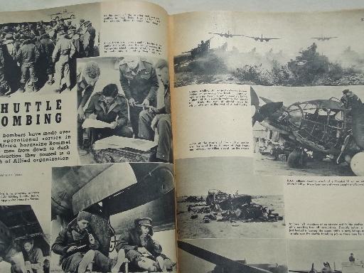 photo of 40s vintage Flying Aces WWII airplanes magazine w/ retro pulp cover art #5