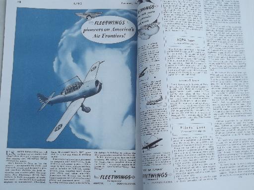 photo of 40s vintage Flying / Industrial Aviation magazine w/ WWII airplane photos #4