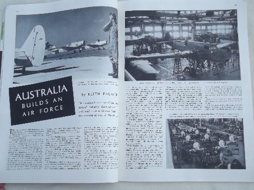 photo of 40s vintage Flying / Industrial Aviation magazine w/ WWII airplane photos #5