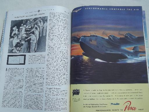 photo of 40s vintage Flying / Industrial Aviation magazine w/ WWII airplane photos #4