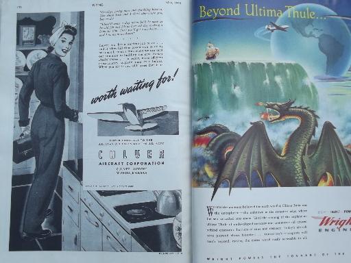 photo of 40s vintage Flying / Industrial Aviation magazine w/ WWII airplane photos #5