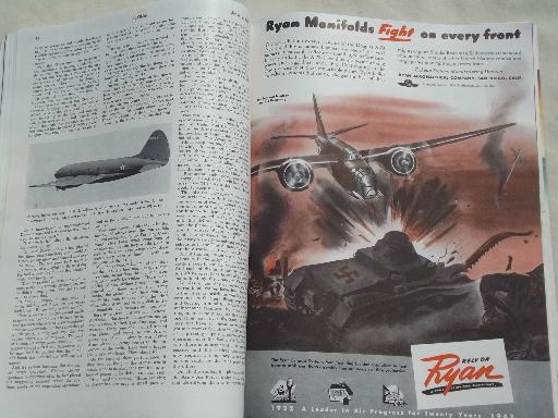 photo of 40s vintage Flying / Industrial Aviation magazine w/ WWII airplane photos #3