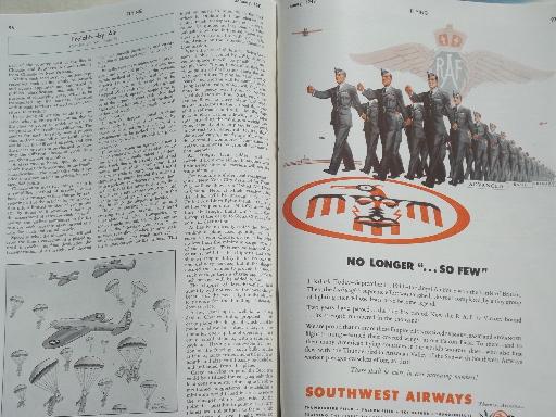 photo of 40s vintage Flying / Industrial Aviation magazine w/ WWII airplane photos #5