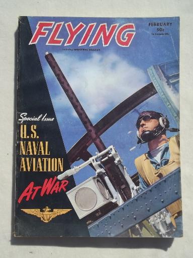 photo of 40s vintage Flying / Industrial Aviation magazine w/ WWII airplane photos #1