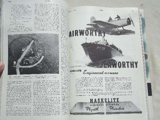 photo of 40s vintage Flying / Industrial Aviation magazine w/ WWII airplane photos #2