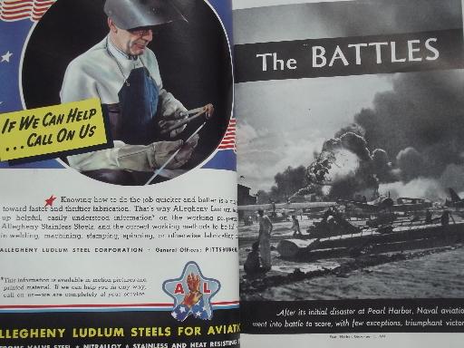 photo of 40s vintage Flying / Industrial Aviation magazine w/ WWII airplane photos #5