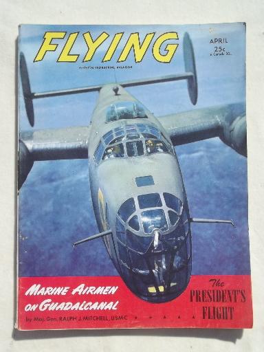 photo of 40s vintage Flying / Industrial Aviation magazine w/ WWII airplane photos   #1