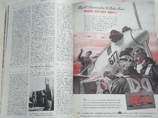 photo of 40s vintage Flying / Industrial Aviation magazine w/ WWII airplane photos   #2