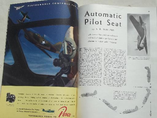 photo of 40s vintage Flying / Industrial Aviation magazine w/ WWII airplane photos   #3