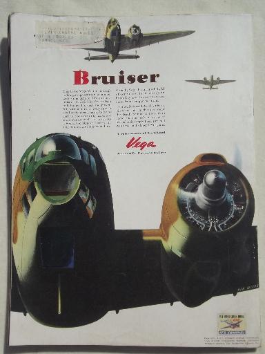 photo of 40s vintage Flying / Industrial Aviation magazine w/ WWII airplane photos   #6