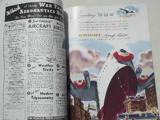 photo of 40s vintage Flying / Industrial Aviation magazine w/ WWII airplane photos #2