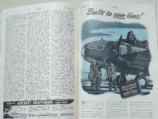 photo of 40s vintage Flying / Industrial Aviation magazine w/ WWII airplane photos #5