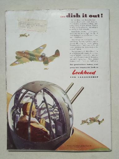 photo of 40s vintage Flying / Industrial Aviation magazine w/ WWII airplane photos #6