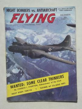 catalog photo of 40s vintage Flying / Industrial Aviation magazine w/ WWII airplane photos