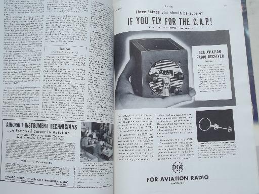 photo of 40s vintage Flying & Popular Aviation magazine w/ many old airplane photos #4