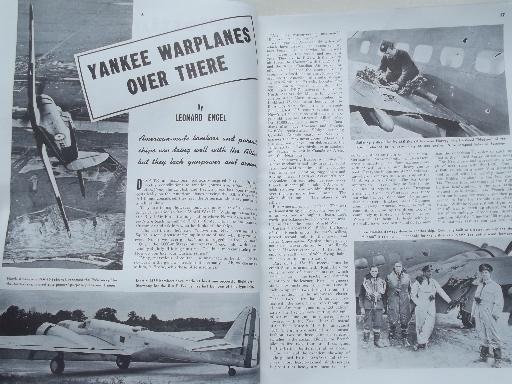 photo of 40s vintage Flying & Popular Aviation magazine w/ many old airplane photos #3