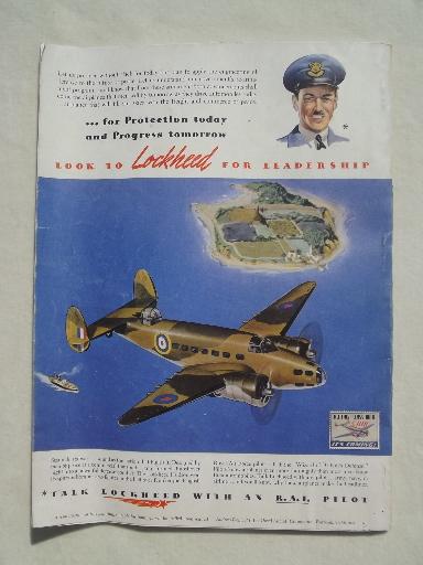 photo of 40s vintage Flying & Popular Aviation magazine w/ many old airplane photos  #6