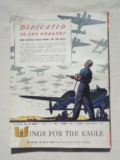 photo of 40s vintage Flying & Popular Aviation magazine w/ many old airplane photos #6