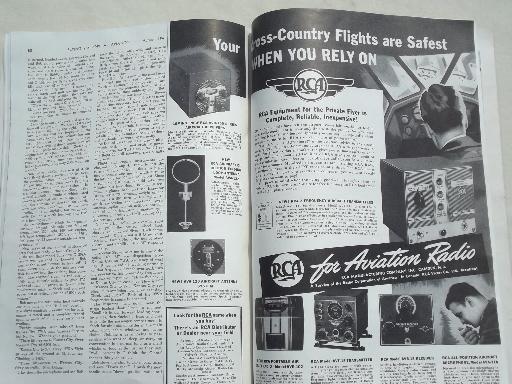 photo of 40s vintage Flying & Popular Aviation magazine w/ many old airplane photos #4