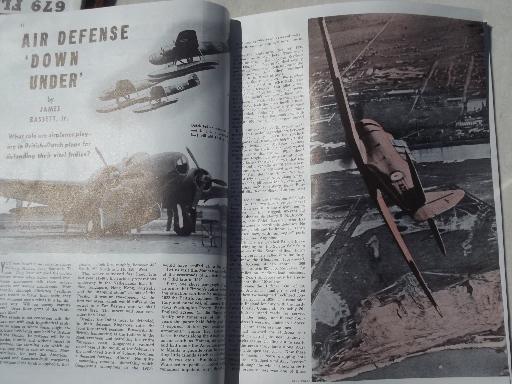 photo of 40s vintage Flying & Popular Aviation magazine w/ many old airplane photos #4