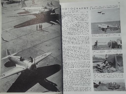 photo of 40s vintage Flying & Popular Aviation magazine w/ many old airplane photos #2