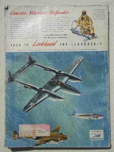 photo of 40s vintage Flying & Popular Aviation magazine w/ many old airplane photos #6