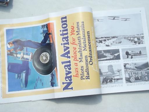 photo of 40s vintage Flying & Popular Aviation magazine w/ many old airplane photos #3