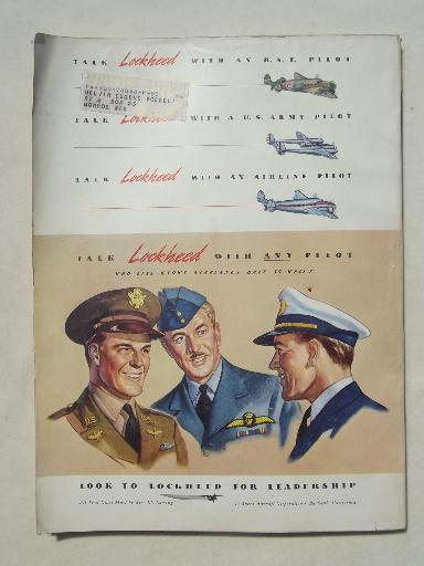 photo of 40s vintage Flying & Popular Aviation magazine w/ many old airplane photos #6