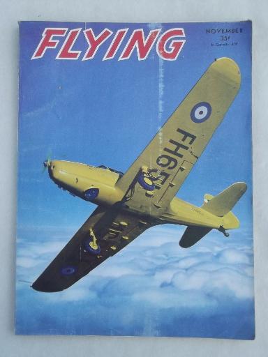 photo of 40s vintage Flying magazine, from airplane pilot estate collection #1