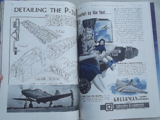 photo of 40s vintage Flying magazine, from airplane pilot estate collection #5