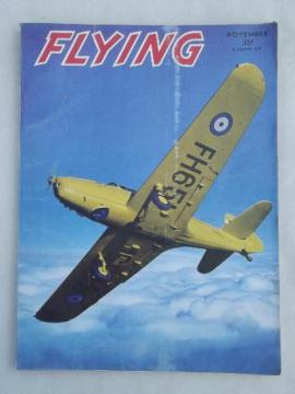 catalog photo of 40s vintage Flying magazine, from airplane pilot estate collection