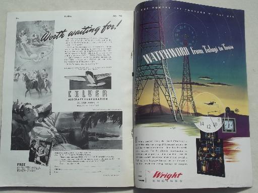 photo of 40s vintage Flying magazine, from airplane pilot estate collection #2