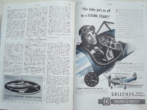 photo of 40s vintage Flying magazine, from airplane pilot estate collection #5