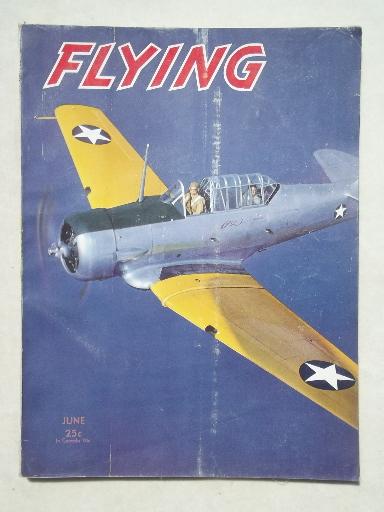 photo of 40s vintage Flying magazine, from airplane pilot estate collection #1