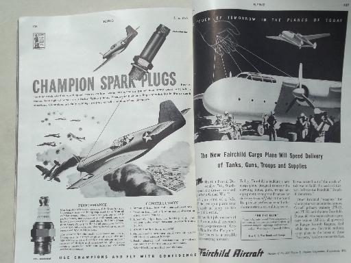 photo of 40s vintage Flying magazine, from airplane pilot estate collection #5