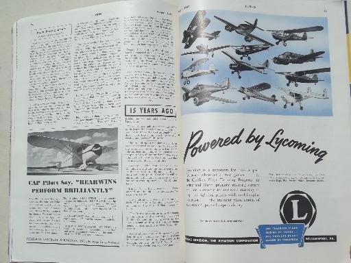 photo of 40s vintage Flying & Popular Aviation magazine w/ many old airplane photos #4