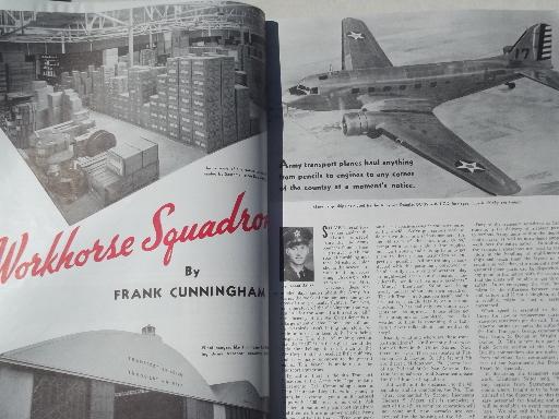 photo of 40s vintage Popular Aviation magazine, from airplane pilot estate collection #3